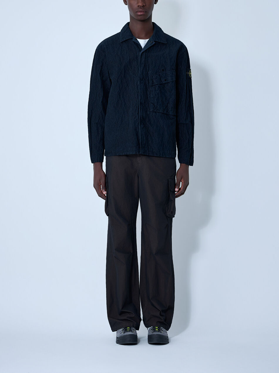 Logo Motif Corduroy Shirt