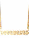 VETEMENTS Gothic Style Logo Necklace Gold flvet0347002gld