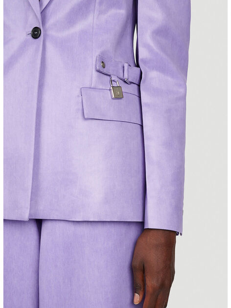 Padlock Strap Suit Single Breasted Blazer