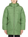 GANNI Hooded Tech Puffer Jacket in Green Green flgan0250029grn
