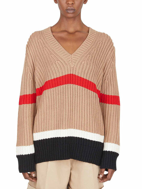Salma Cashmere Sweater with Stripes