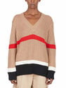 Burberry Salma Cashmere Sweater with Stripes Beige flbur0247034cam