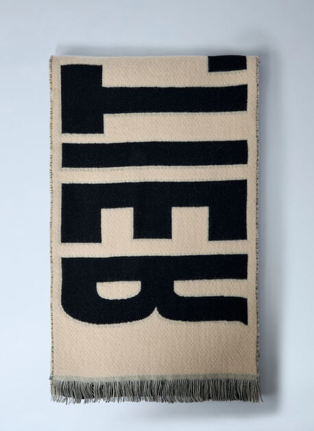 Logo Motif Wool Scarf
