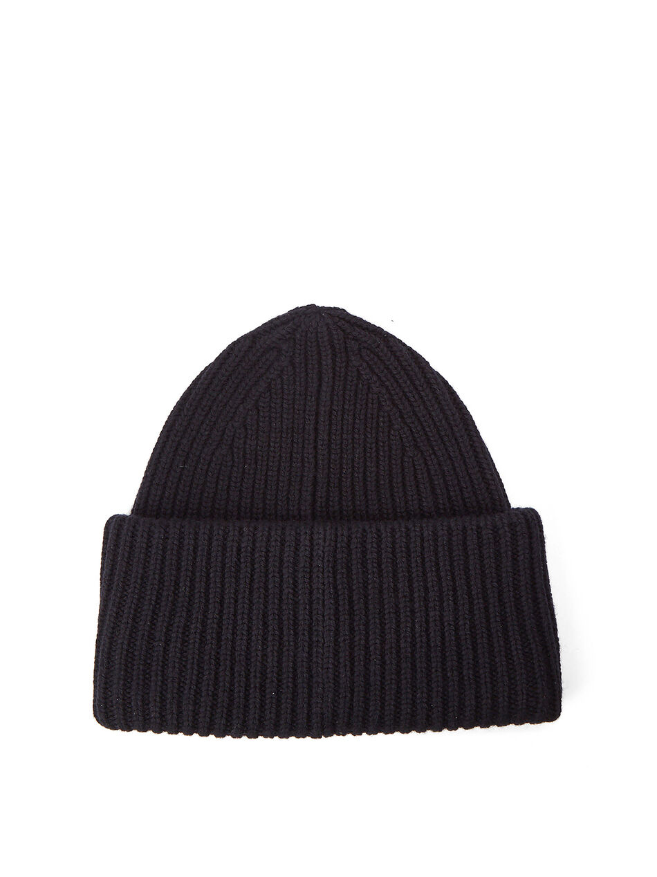 Ribbed-Knit Beanie Hat