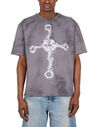 Acne Studios Tie Dye Crewneck T-shirt Purple flacn0148031ppl