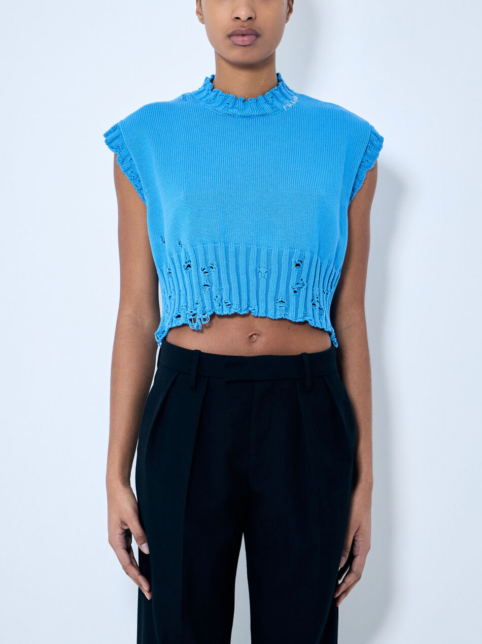 Distressed Knit Vest