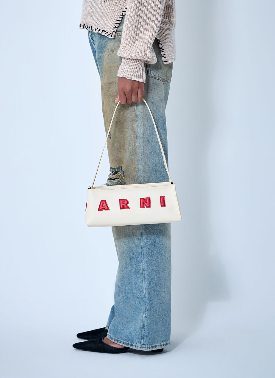 Leather Baguette Musuem Shoulder Bag