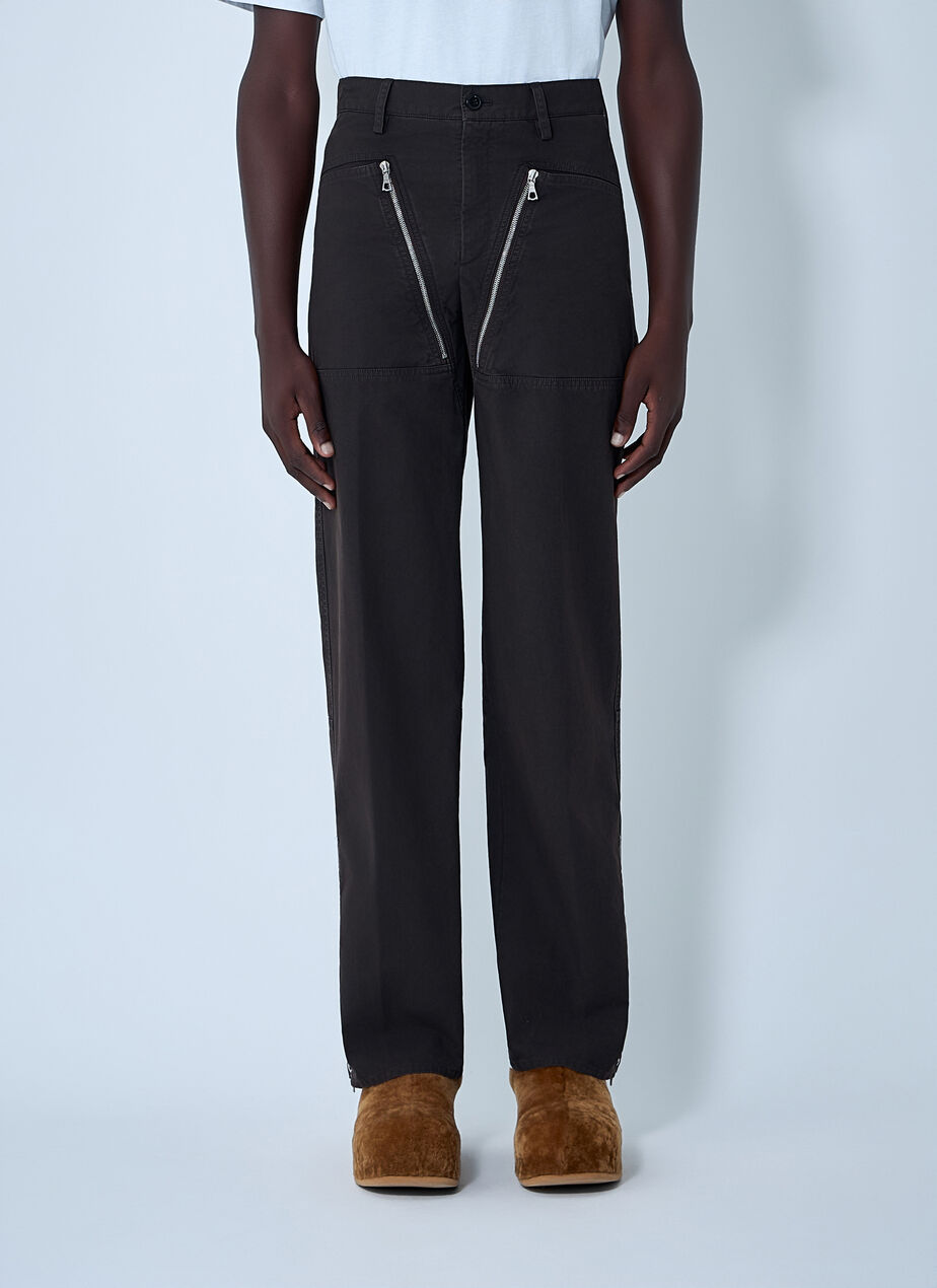 Zip Cotton-Twill Pants