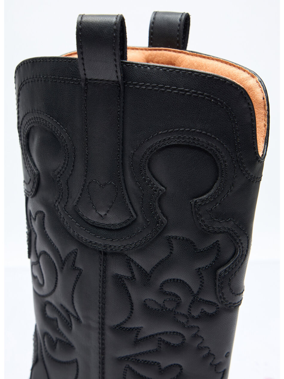 Mid Shaft Embroidered Western Boots