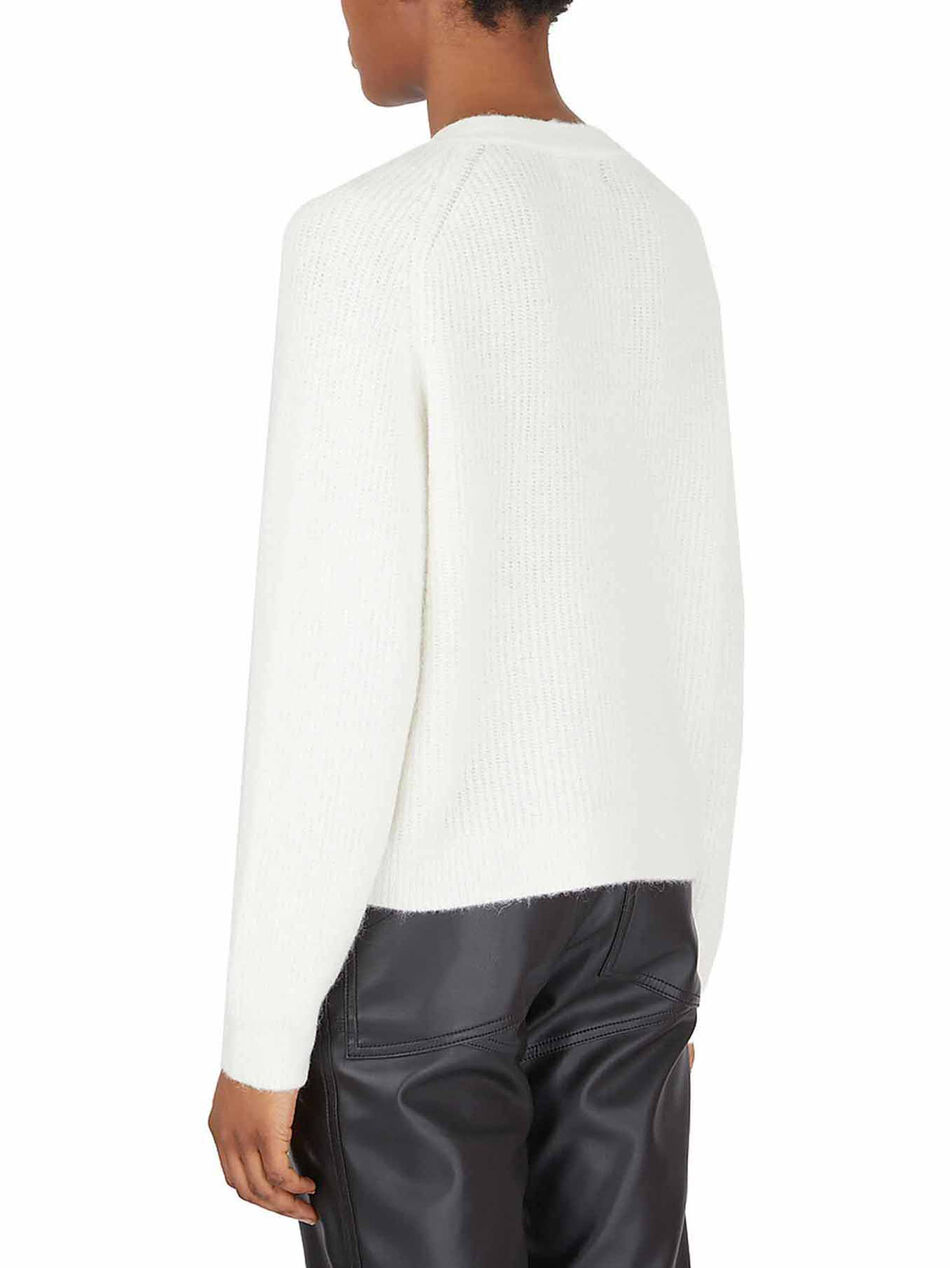 White V-Neck Cardigan