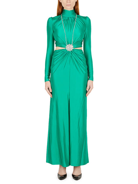 Gathered Cut-Out Dress