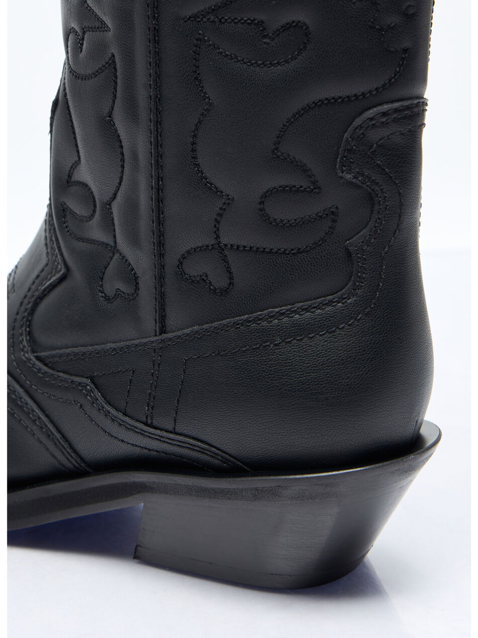 Mid Shaft Embroidered Western Boots