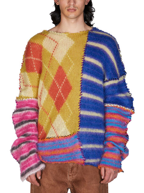 Patchwork Knit Sweater