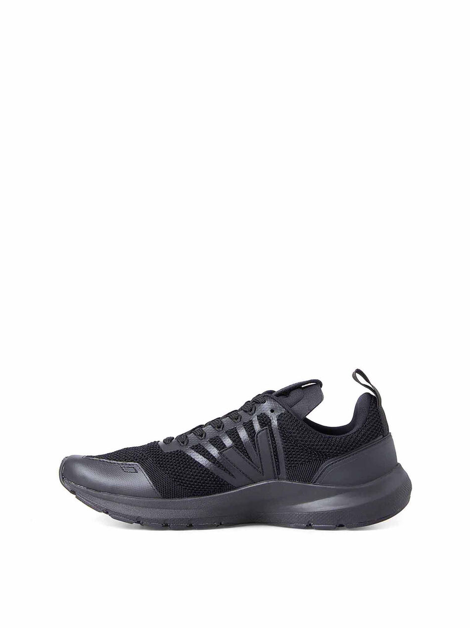Black Runner Sneakers with Logo