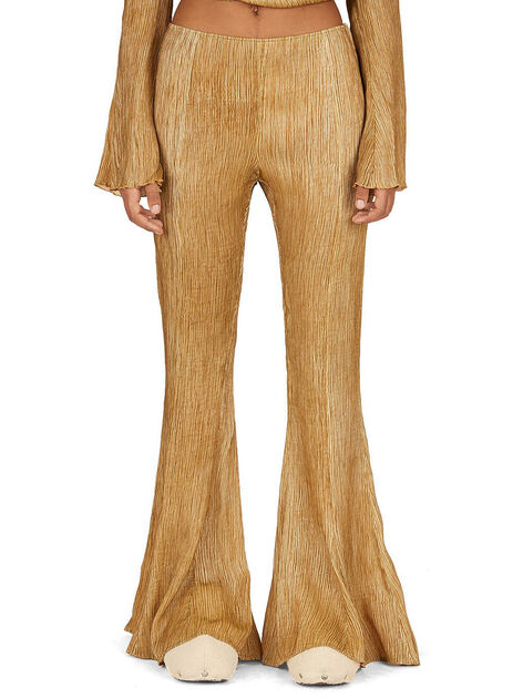 Flared Plisse Pants