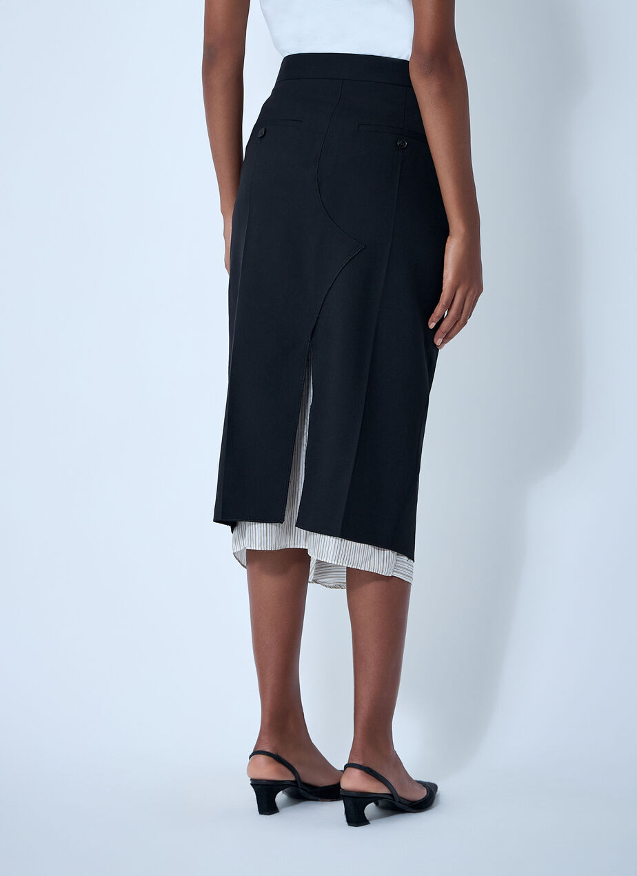 Wool Midi Skirt