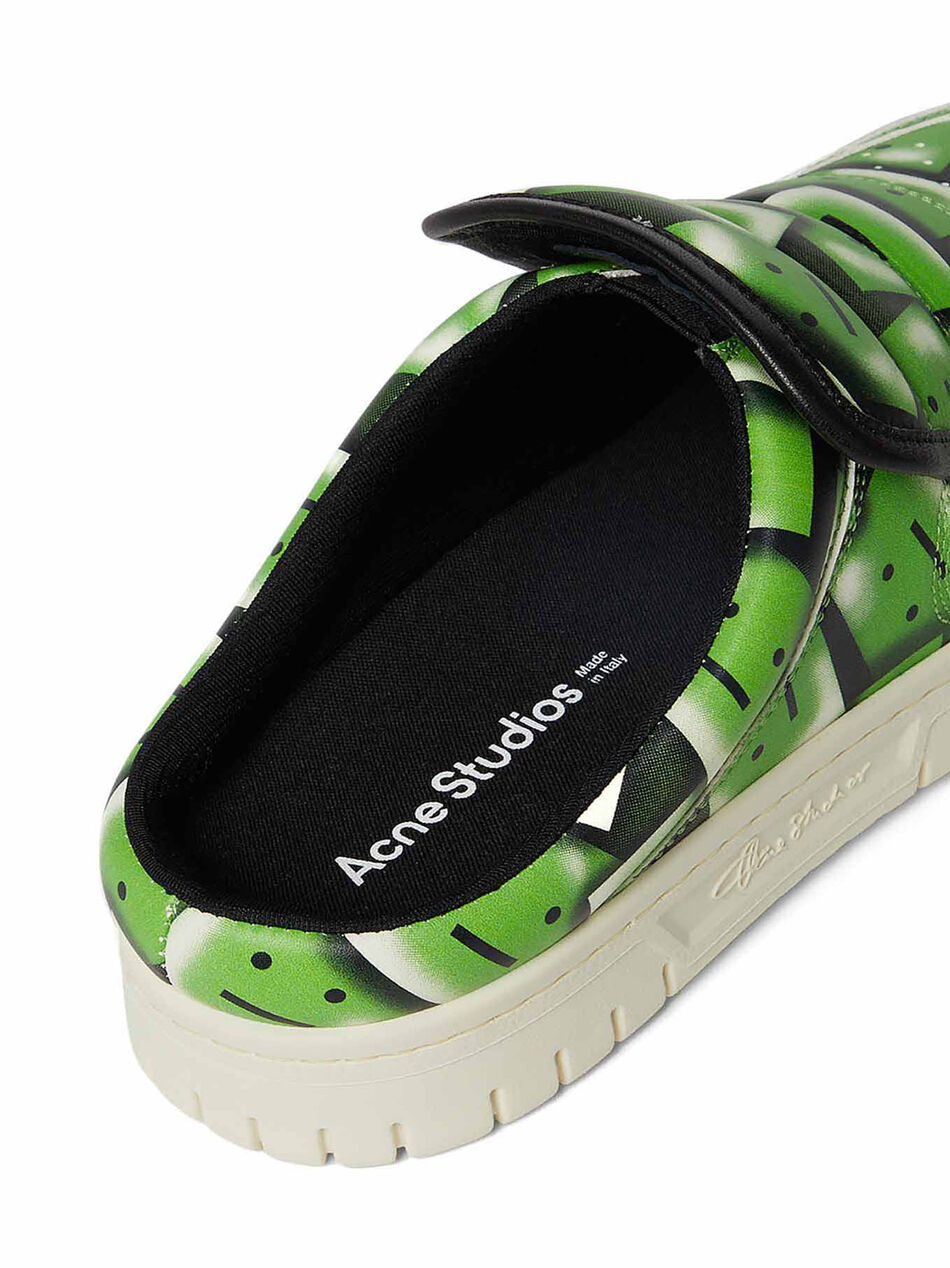 Slip On Sneakers in Green/Black