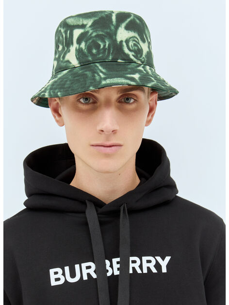 Rose Print Wax Bucket Hat