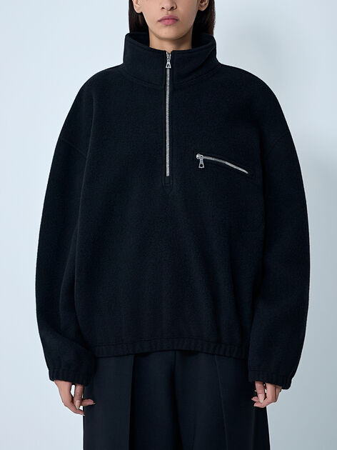 Zip-Up Fleece Sweatshirt