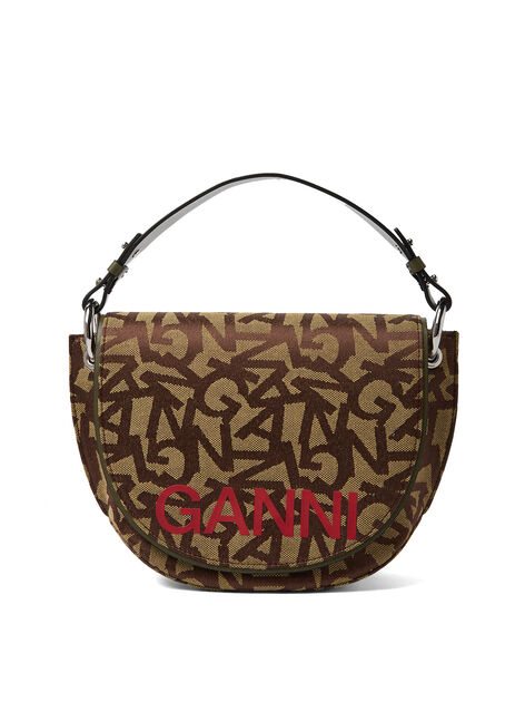 Banner Saddle Jacquard Shoulder Bag