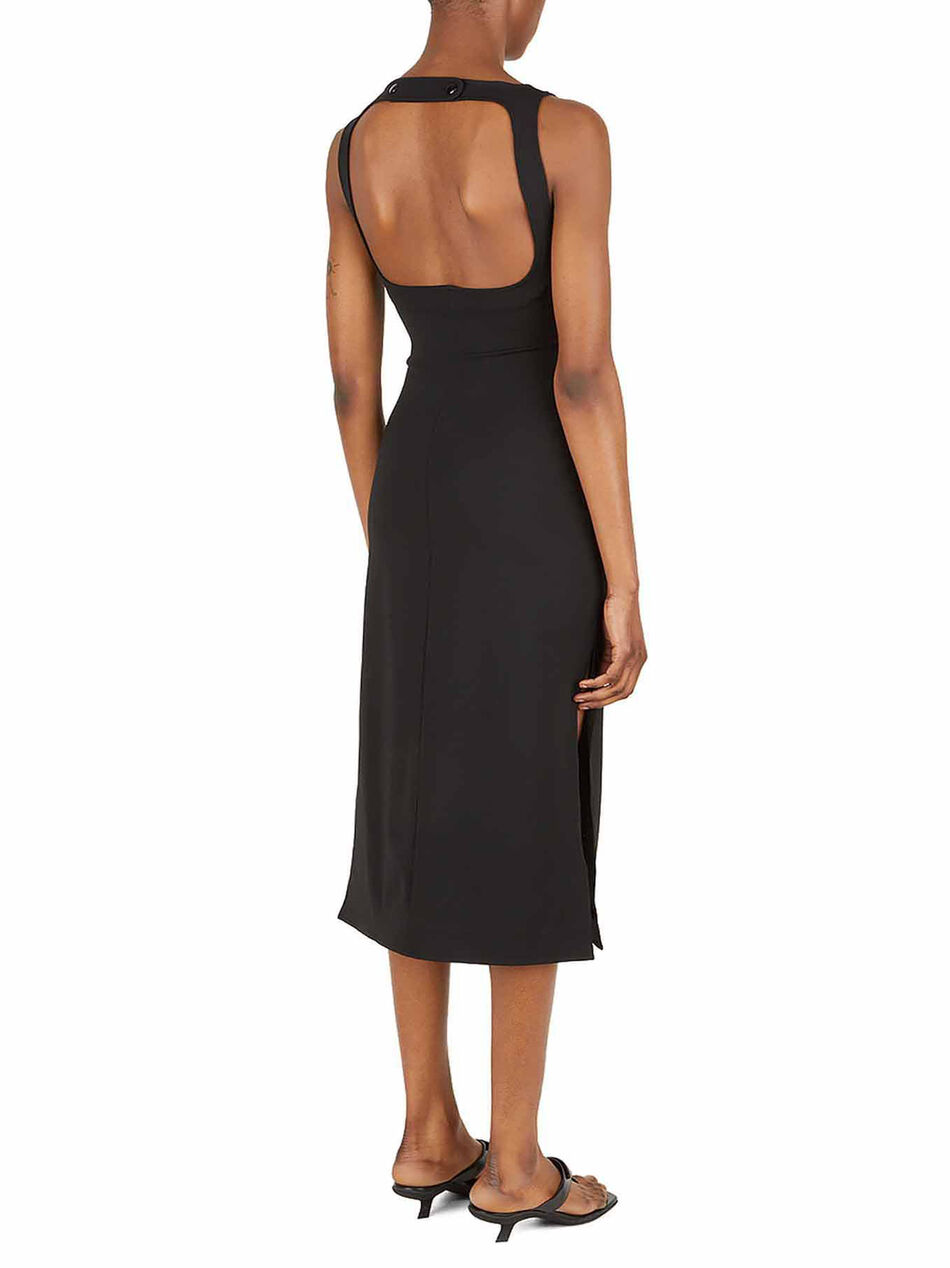 Dress with Circle Cut-Out Detail