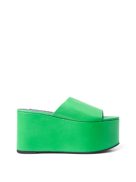 Blackout Platform Sandals in Green