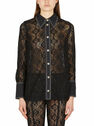 GANNI Lace Shirt Black flgan0250035blk