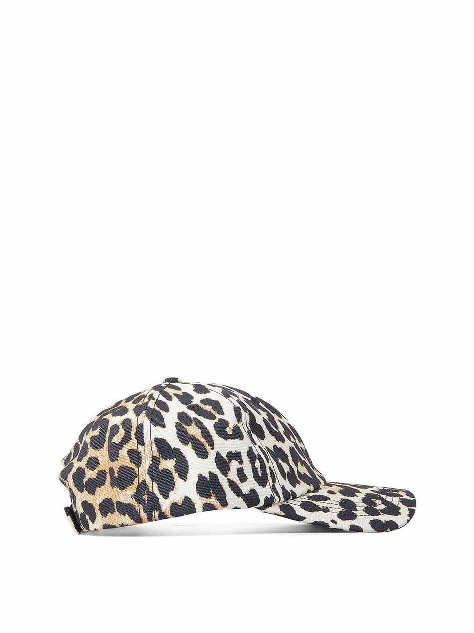 Baseball Cap with Leopard Print
