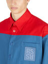 Raf Simons Camicia Oversize a Blocchi di Colore Blu flraf0150006blu