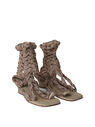 Isa Boulder Medusa Short Wedge Heels Brown flisa0249019bei