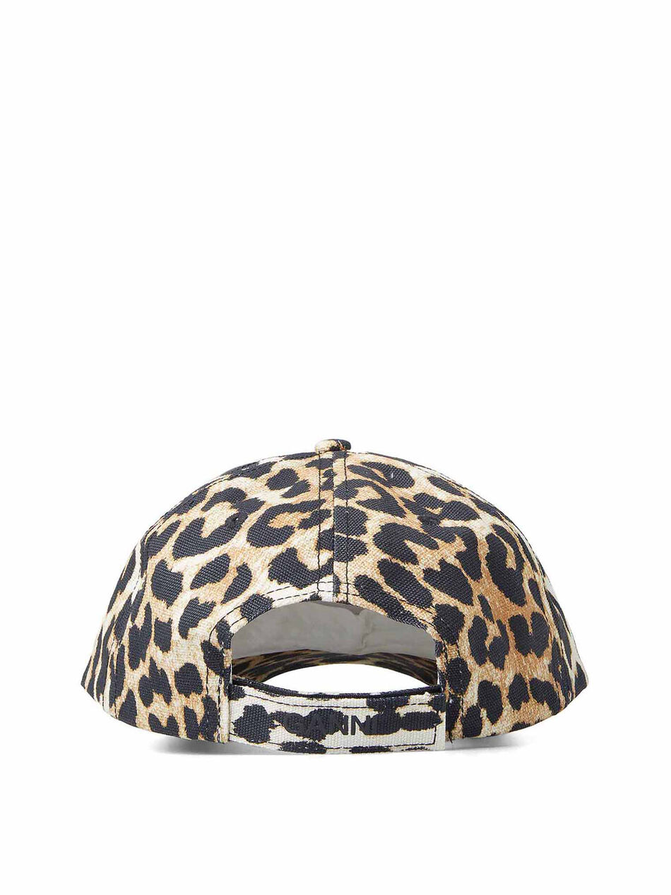 Baseball Cap with Leopard Print