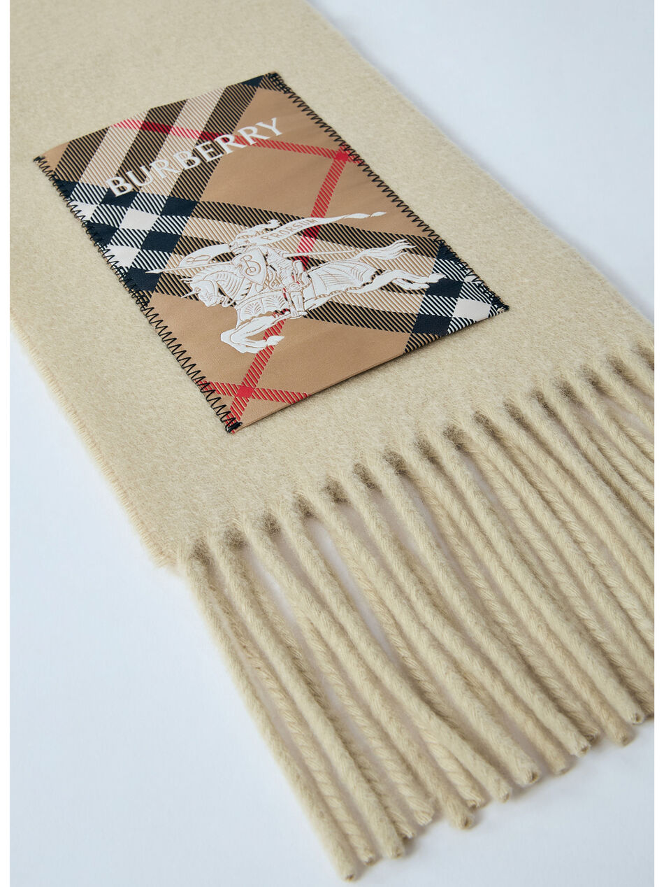 Check Label Cashmere Scarf