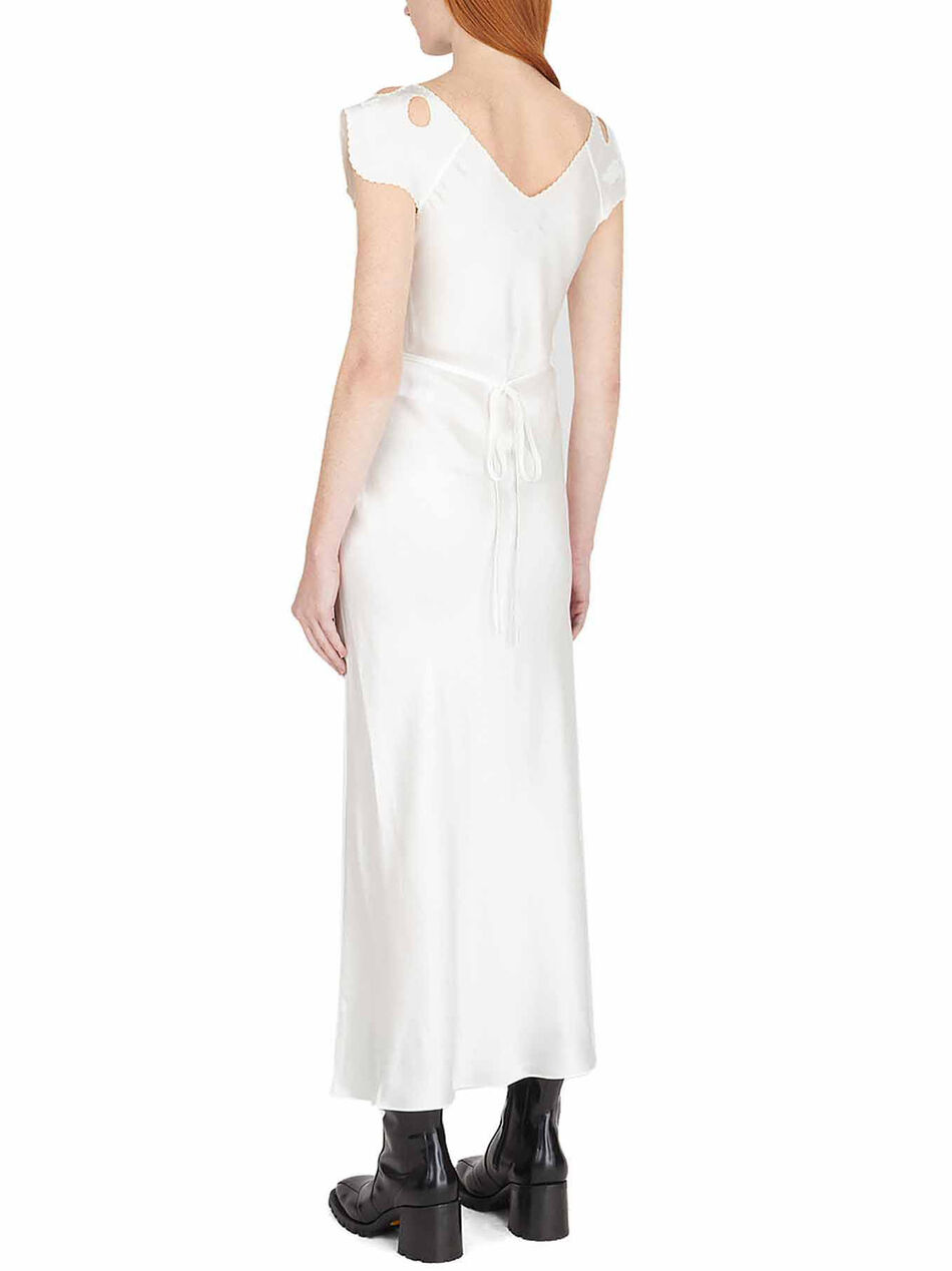 Cut Out Motif Silk Dress