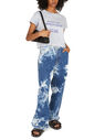 Acne Studios Logo Print T-Shirt in Light Blue Light Blue flacn0250073blu