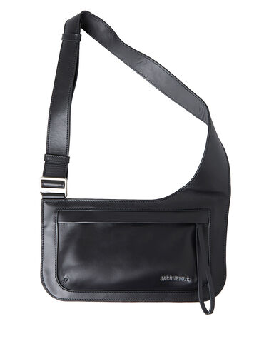 Jacquemus La Banane Gardian Crossbody Bag in Black | THE FLAMEL®