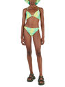 GANNI Bikini Slip con Stampa Tie-Dye Verde flgan0246008grn