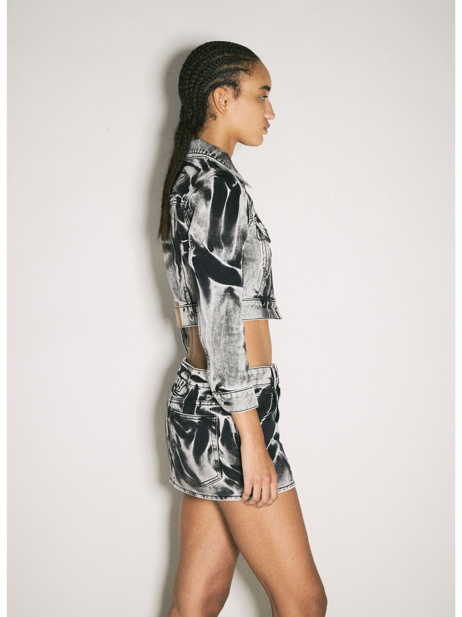 Blade Logo-Embroidery Denim Trucker Jacket