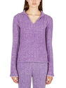 Acne Studios Polo Collar Sweater in Purple  flacn0250021ppl