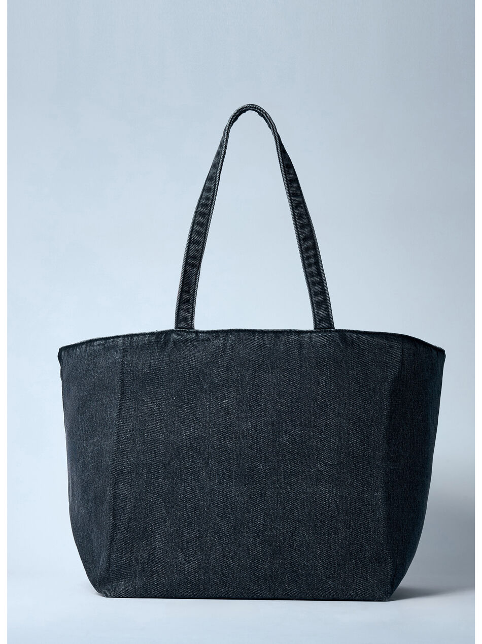 Denim Punch Tote Bag