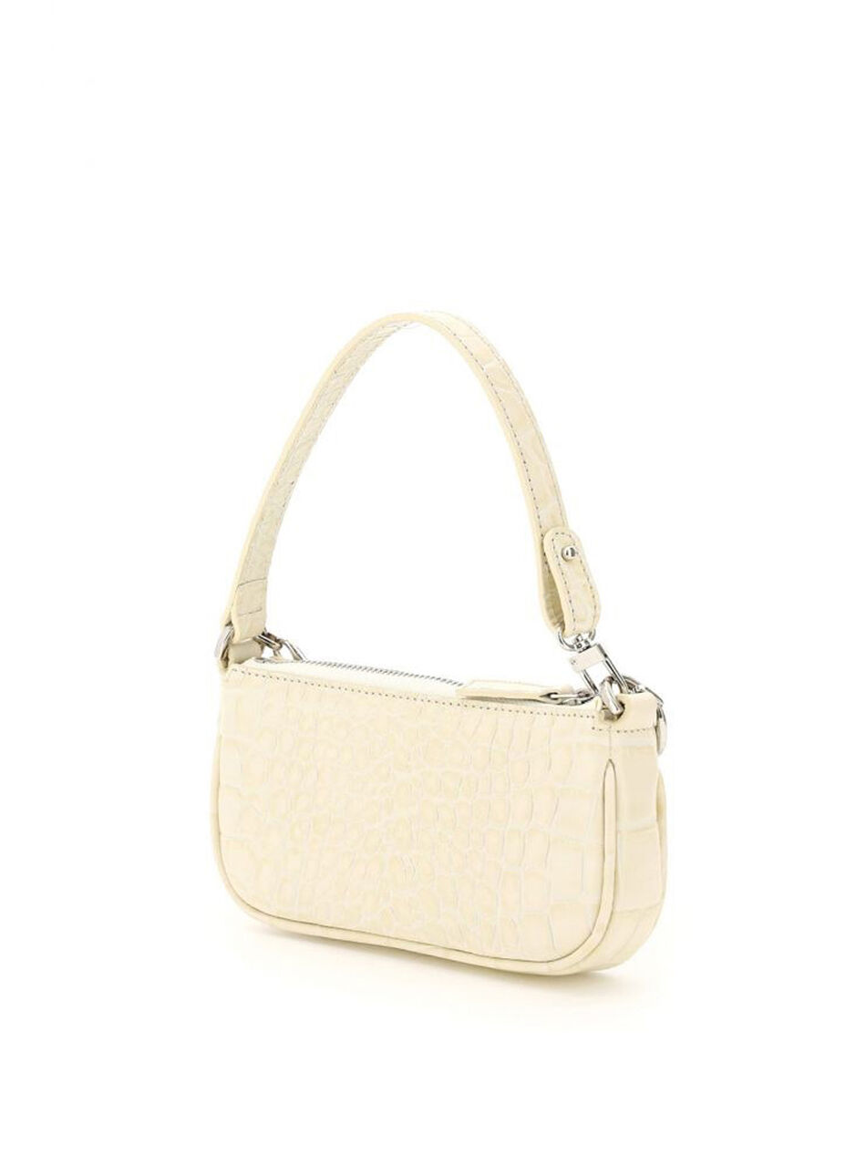 Croco Rachel Mini Shoulder Bag in Beige
