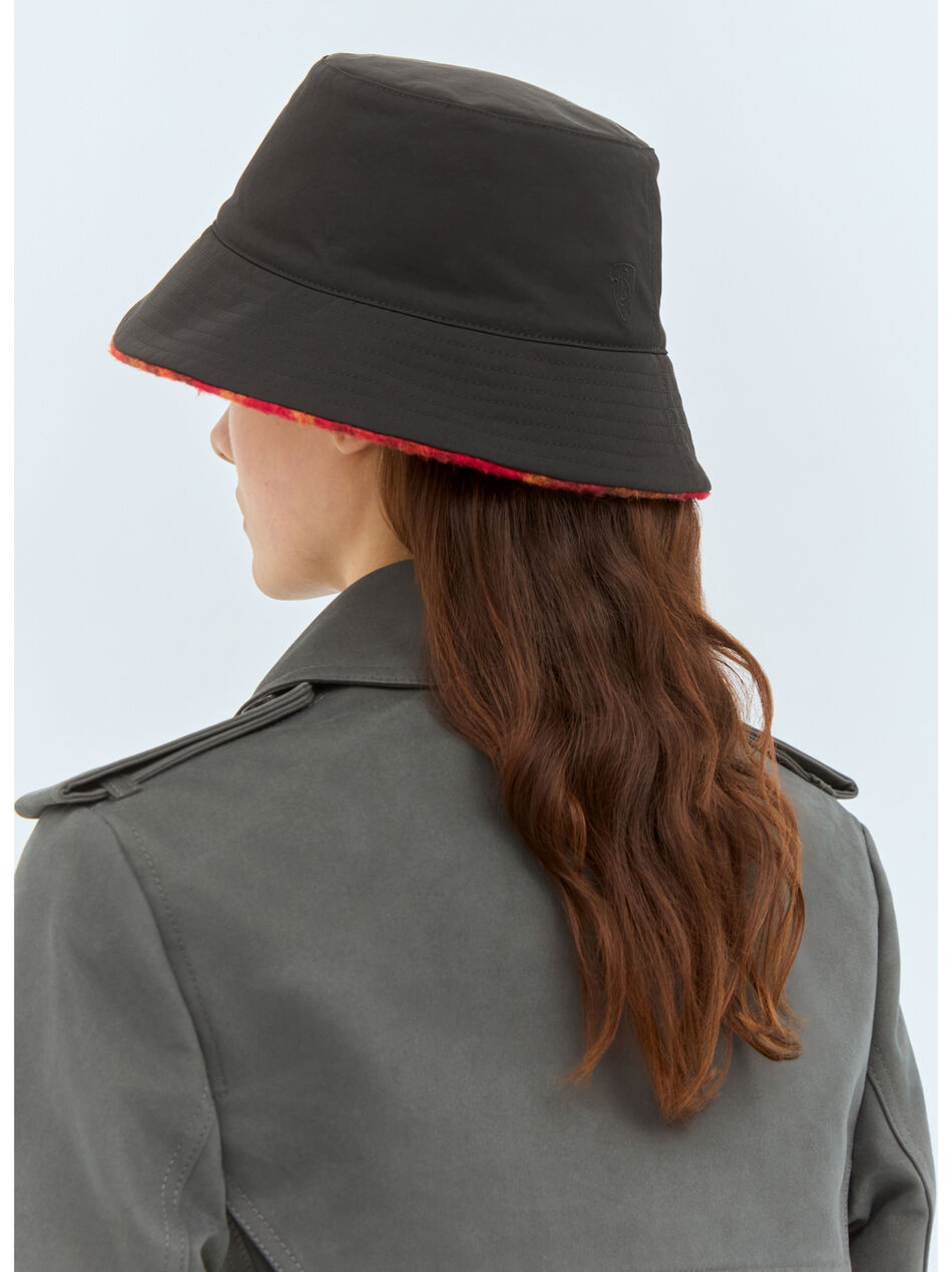 Reversible Check Fleece Bucket Hat