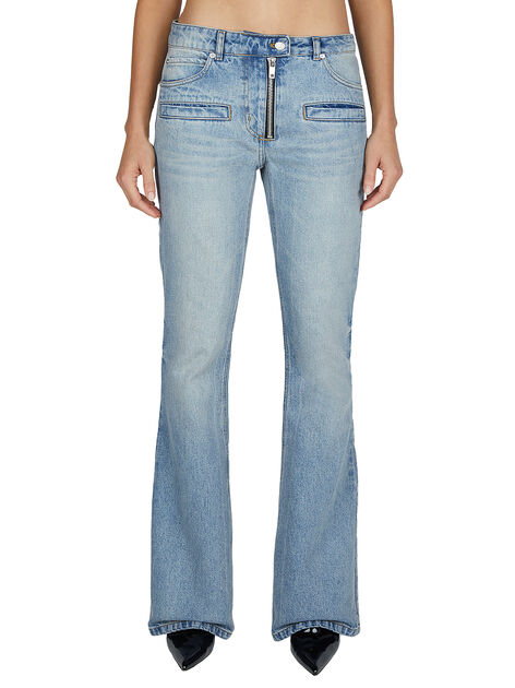 Dirty Blue Demin Zipped Pants