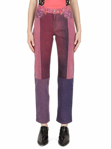 Marine Serre Straight Leg Moire Pants | THE FLAMEL®