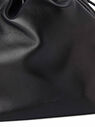Jil Sander Drawstring Shoulder Bag in Black Leather Black fljil0245034blk