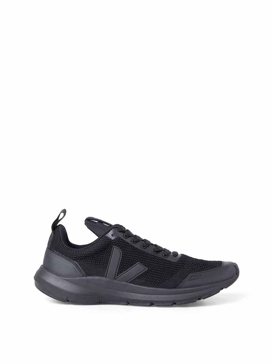 Black Runner Sneakers with Logo