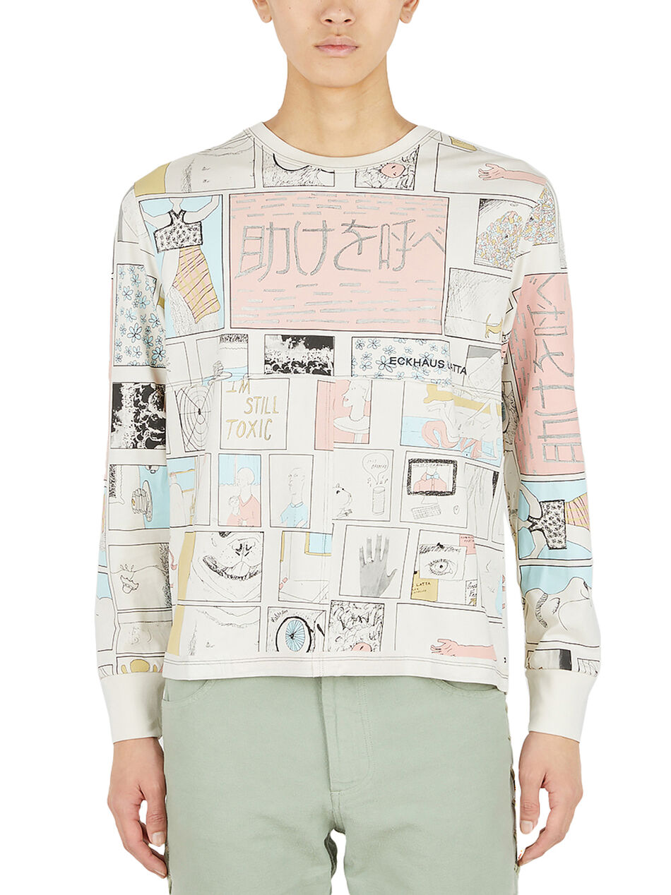 Graphic Lapped Long Sleeve T-Shirt