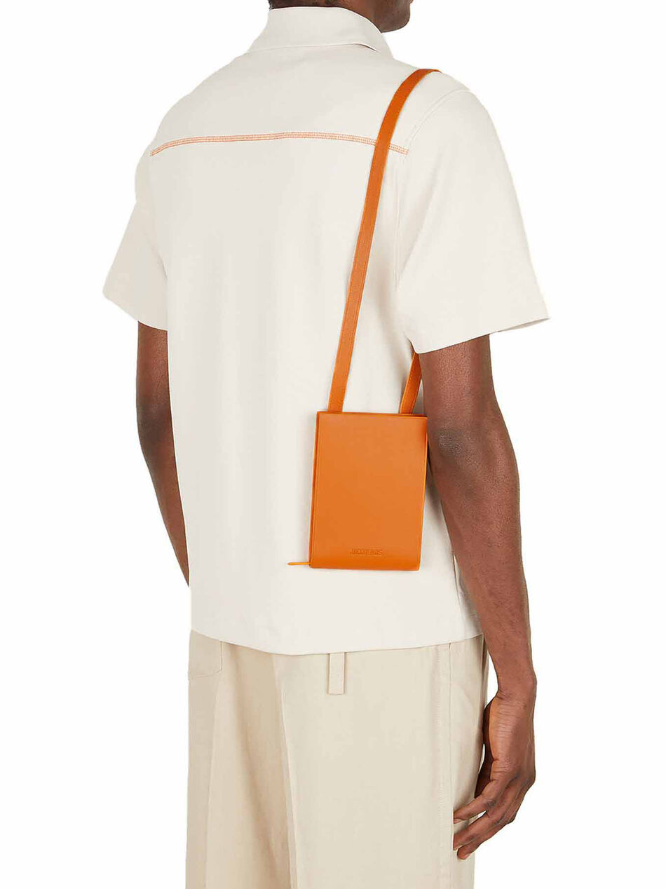 Le Gadju Lanyard Orange Leather Wallet