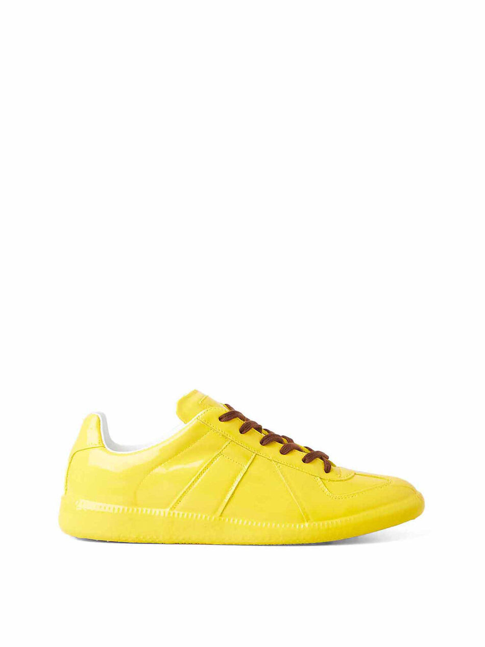 Replica Sneakers in Yellow Patent Leather