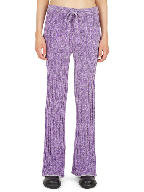 Ribbed Leggings in Purple