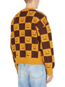 Acne Studios Checkerboard Face Sweater Orange flacn0149028ora
